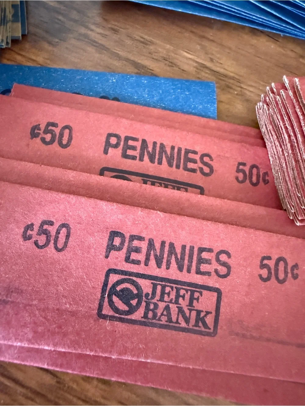 Assorted Coin Roll Wrappers - Multipack of Colored Paper Coin Rolls vintage